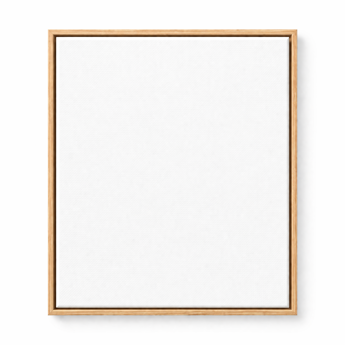 Canvas with Oak floater frame