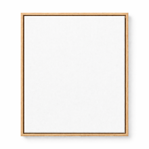 Canvas with Oak floater frame